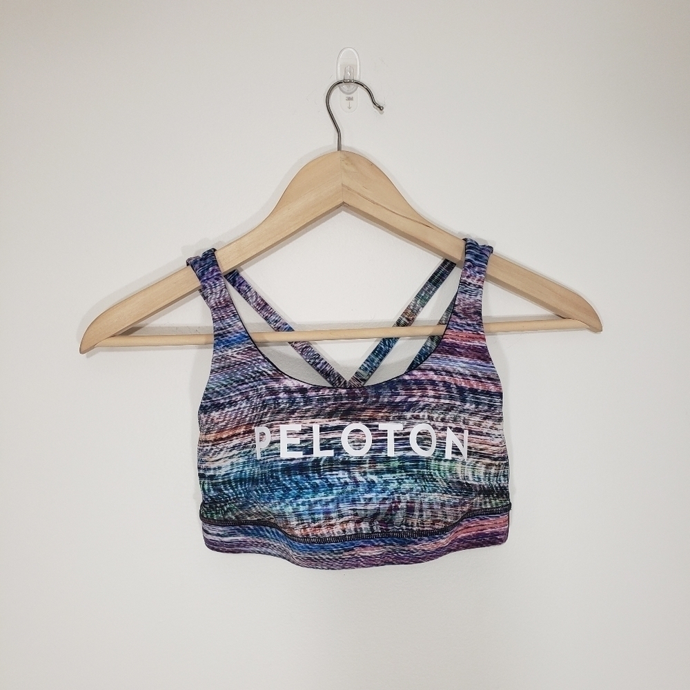 Lululemon Energy Bra Peloton Digital Oasis Alpine White Multi